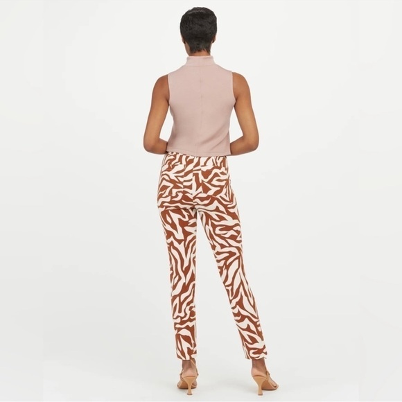 NWT SPANX Polished Clay Zebra Print High Rise Skinny Legging Pull On / LargeTall - Picture 5 of 12